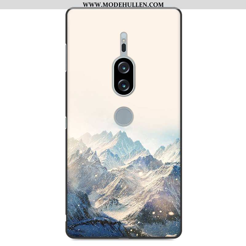 Hülle Sony Xperia Xz2 Premium Silikon Schutz Weiche Karikatur Handy Case Anti-sturz Dunkelblau