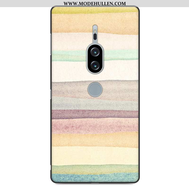 Hülle Sony Xperia Xz2 Premium Silikon Schutz Weiche Karikatur Handy Case Anti-sturz Dunkelblau