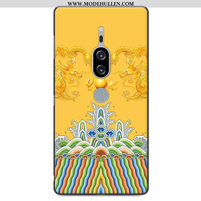 Hülle Sony Xperia Xz2 Premium Weiche Schutz Handy Case Anti-sturz Gelb Gelbe