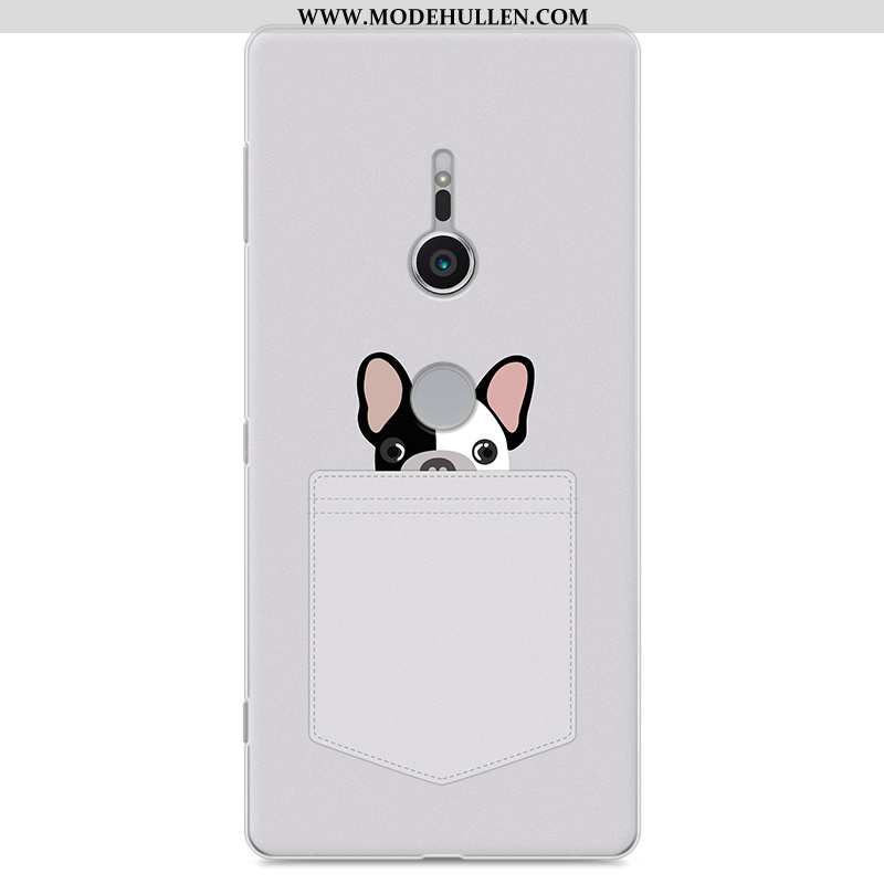 Hülle Sony Xperia Xz2 Schutz Karikatur Case Handy Grau Nette Weiche