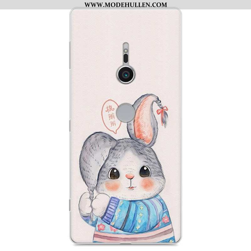 Hülle Sony Xperia Xz2 Schutz Karikatur Case Handy Grau Nette Weiche