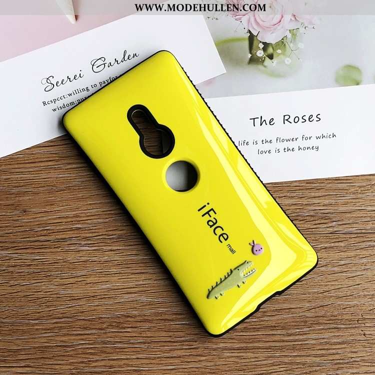 Hülle Sony Xperia Xz2 Schutz Silikon Case Handy Anti-sturz Alles Inklusive Gelb Gelbe