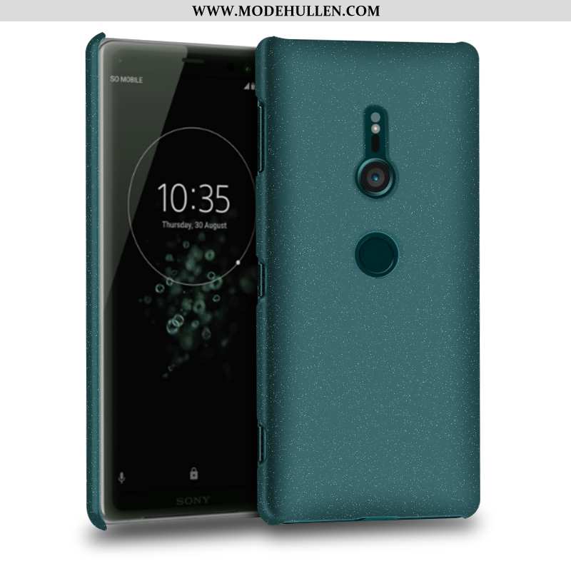 Hülle Sony Xperia Xz3 Nubuck Schutz Grün Handy