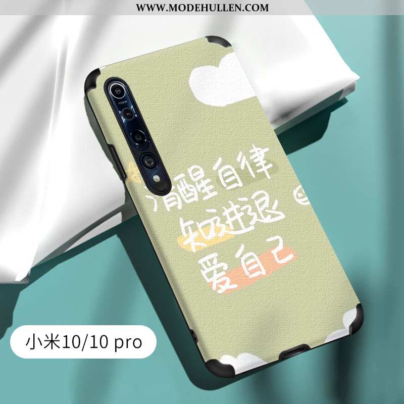 Hülle Xiaomi Mi 10 Dünne Silikon Case Kreativ Anti-sturz Super Handy Grün