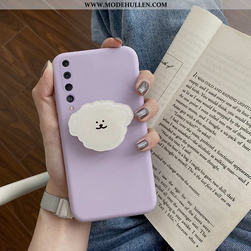 Hülle Xiaomi Mi 10 Dünne Silikon Weiche Bär Anti-sturz Einfach Handy Lila