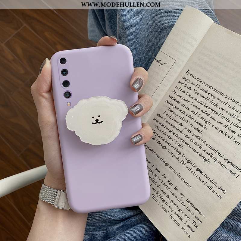 Hülle Xiaomi Mi 10 Dünne Silikon Weiche Bär Anti-sturz Einfach Handy Lila