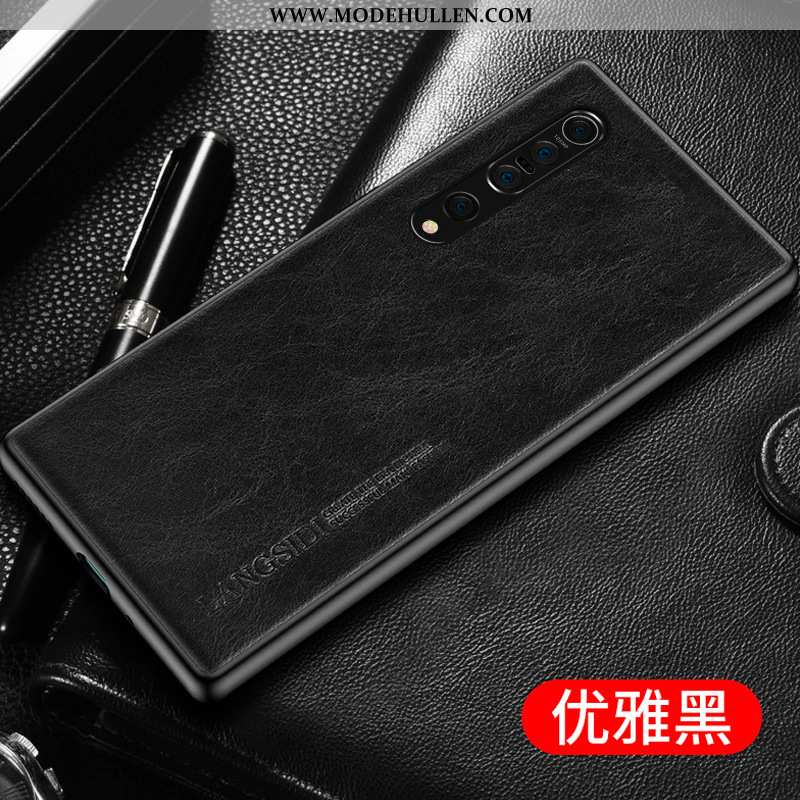 Hülle Xiaomi Mi 10 Echt Leder Leder Super Persönlichkeit Dünne Mini Blau
