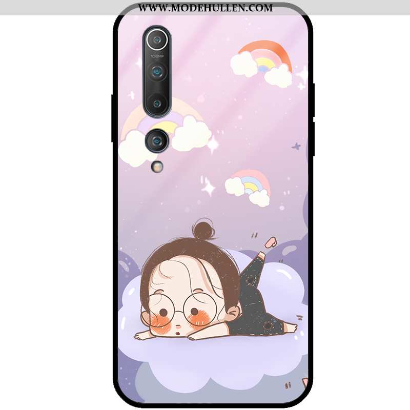 Hülle Xiaomi Mi 10 Glas Karikatur Anti-sturz Frisch Rosa Case