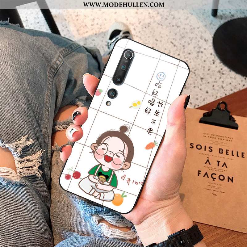 Hülle Xiaomi Mi 10 Glas Karikatur Anti-sturz Frisch Rosa Case
