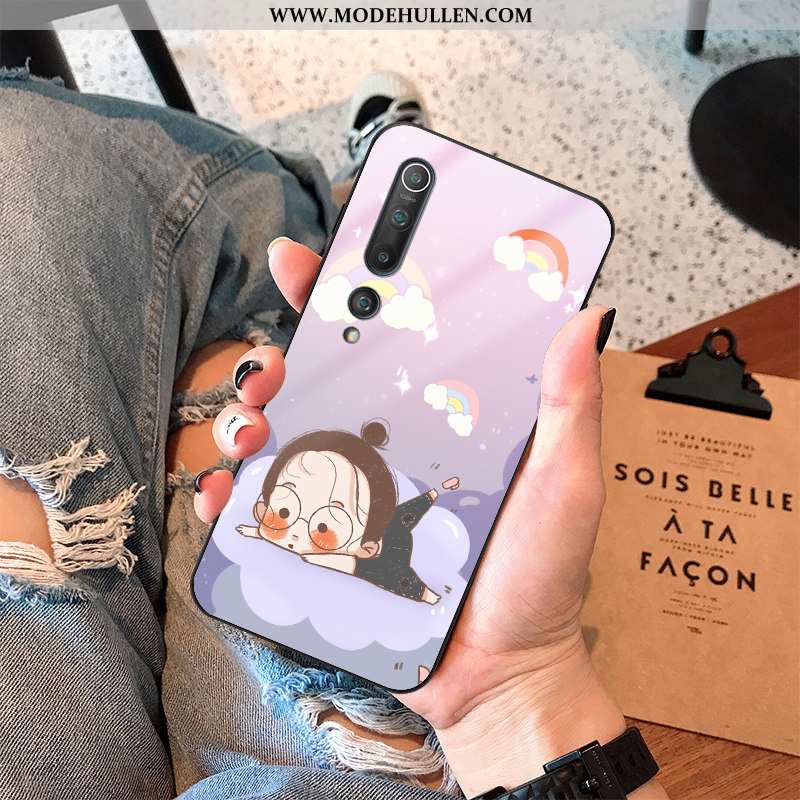 Hülle Xiaomi Mi 10 Glas Karikatur Anti-sturz Frisch Rosa Case