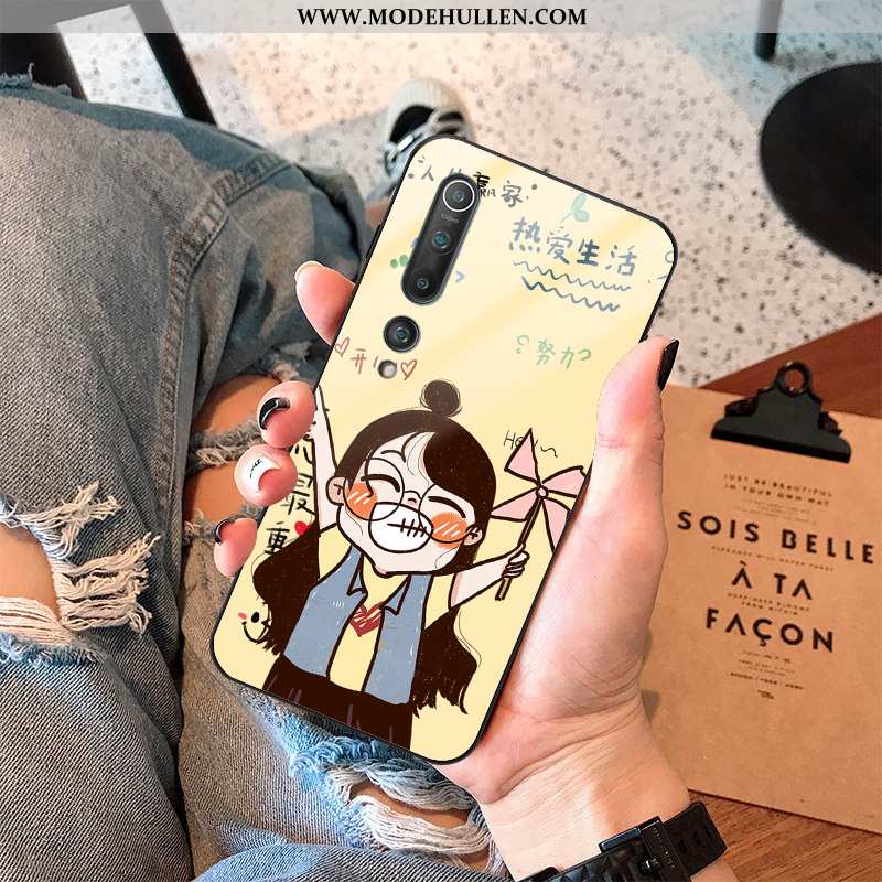 Hülle Xiaomi Mi 10 Glas Karikatur Anti-sturz Frisch Rosa Case