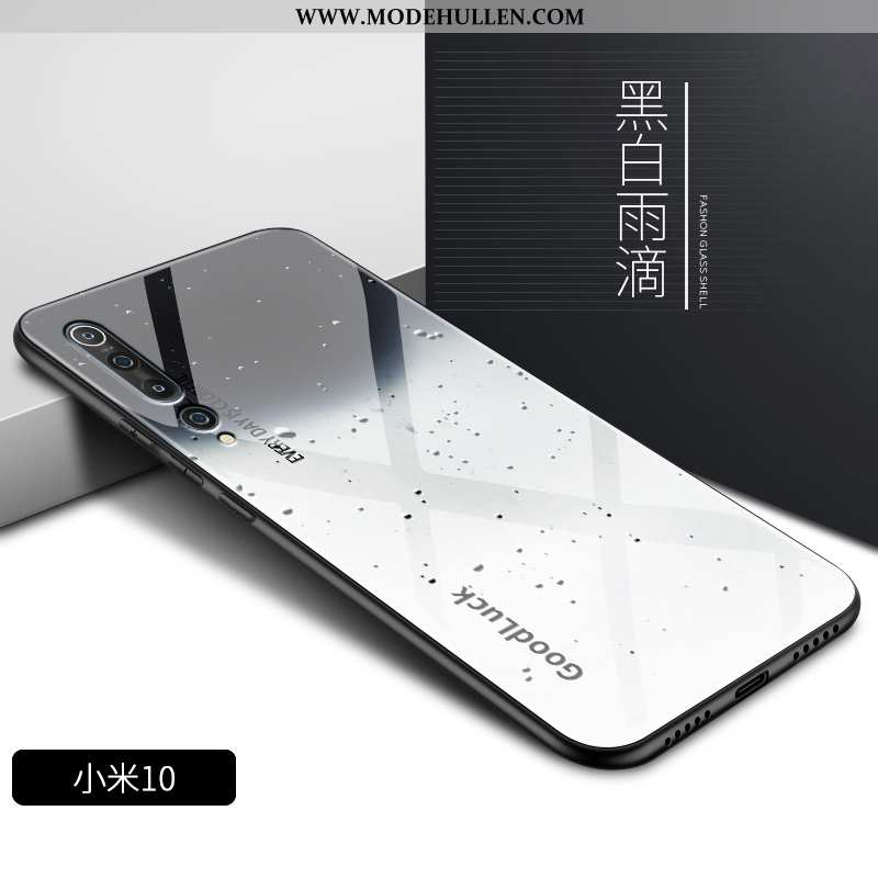 Hülle Xiaomi Mi 10 Glas Mode Schutz Case Persönlichkeit Anti-sturz Weiche Blau