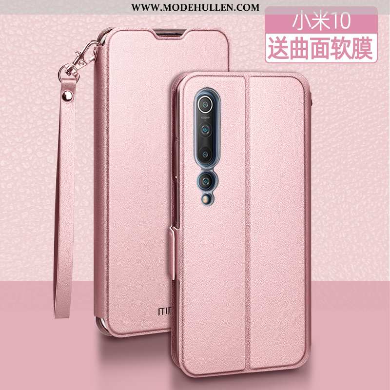 Hülle Xiaomi Mi 10 Lederhülle Persönlichkeit Anti-sturz Trend Silikon Mini Rosa