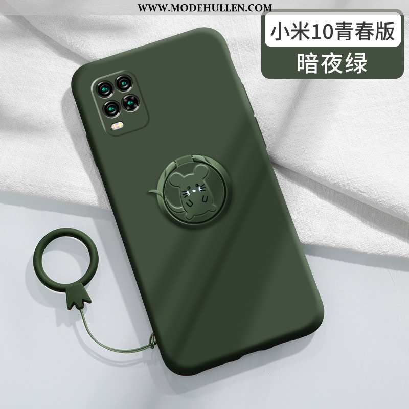 Hülle Xiaomi Mi 10 Lite Karikatur Trend Schutz Ring Neu Nubuck Rote