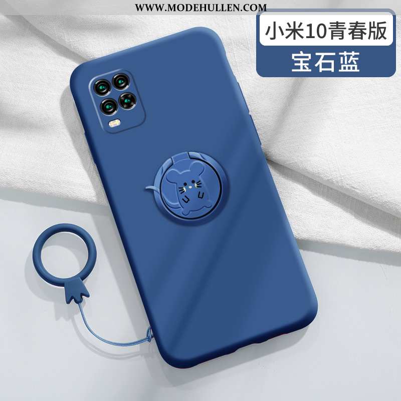 Hülle Xiaomi Mi 10 Lite Karikatur Trend Schutz Ring Neu Nubuck Rote