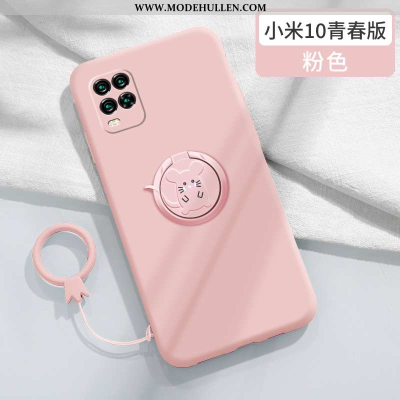 Hülle Xiaomi Mi 10 Lite Karikatur Trend Schutz Ring Neu Nubuck Rote