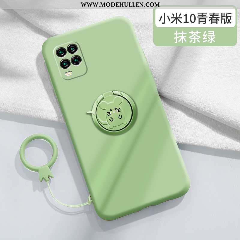 Hülle Xiaomi Mi 10 Lite Karikatur Trend Schutz Ring Neu Nubuck Rote