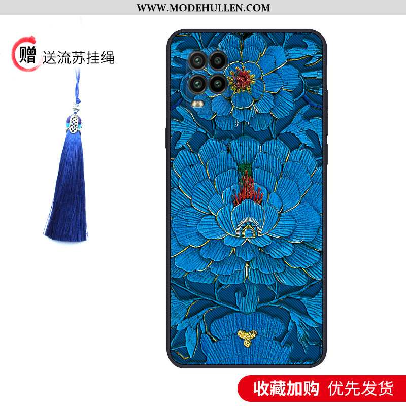 Hülle Xiaomi Mi 10 Lite Kreativ Prägung Mini Blau Anti-sturz Schutz Weiche