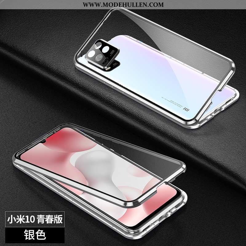 Hülle Xiaomi Mi 10 Lite Schutz Glas Case Alles Inklusive Handy Transparent Lila