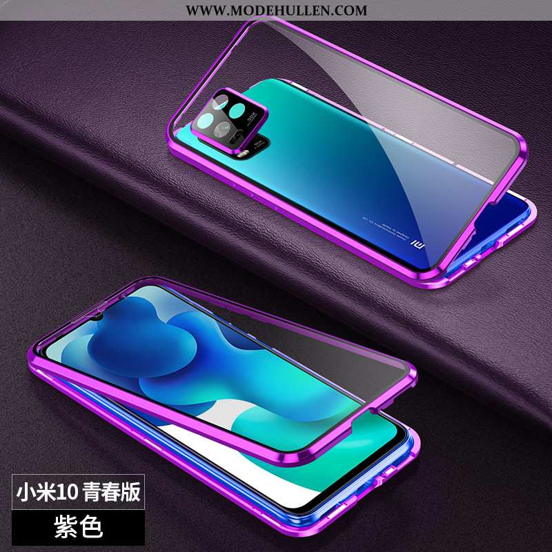 Hülle Xiaomi Mi 10 Lite Schutz Glas Case Alles Inklusive Handy Transparent Lila