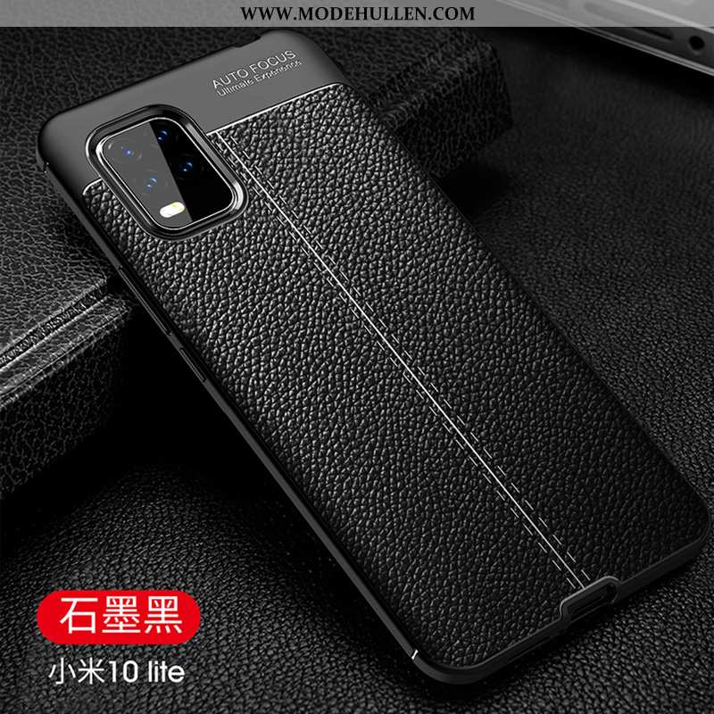 Hülle Xiaomi Mi 10 Lite Schutz Weiche Pu Kühlung Business Case High-end Blau