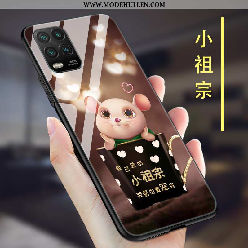 Hülle Xiaomi Mi 10 Lite Super Neu Einfassung Case Temperieren Anti-sturz Braun