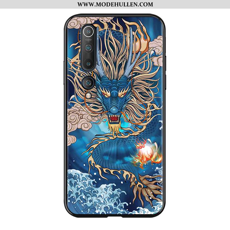 Hülle Xiaomi Mi 10 Persönlichkeit Kreativ Chinesische Art Blau Angepasst Mini Case