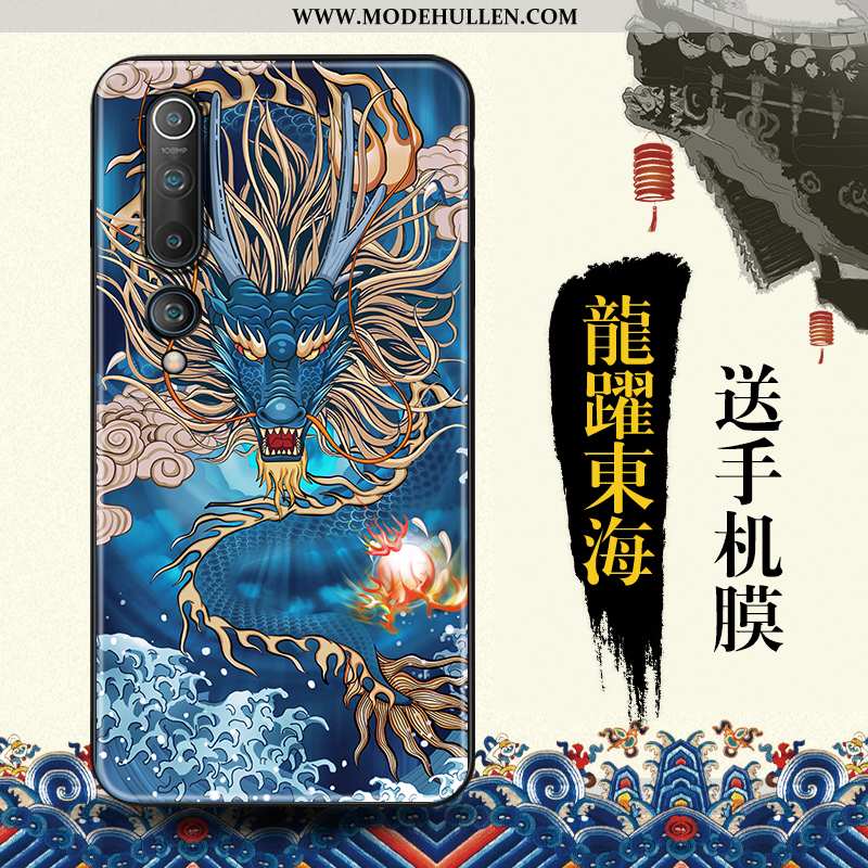 Hülle Xiaomi Mi 10 Persönlichkeit Kreativ Chinesische Art Blau Angepasst Mini Case