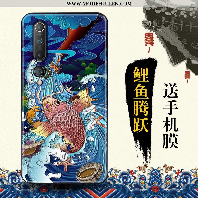 Hülle Xiaomi Mi 10 Persönlichkeit Kreativ Chinesische Art Blau Angepasst Mini Case