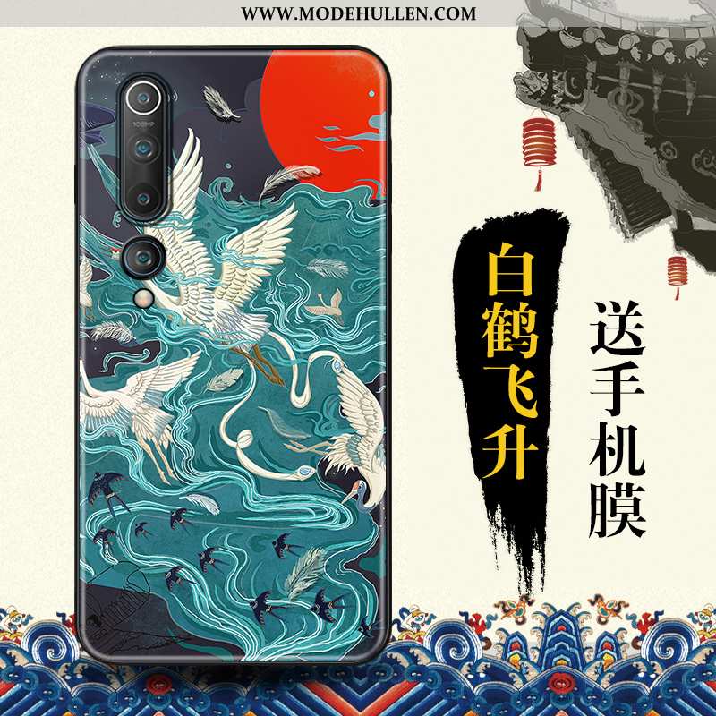 Hülle Xiaomi Mi 10 Persönlichkeit Kreativ Chinesische Art Blau Angepasst Mini Case