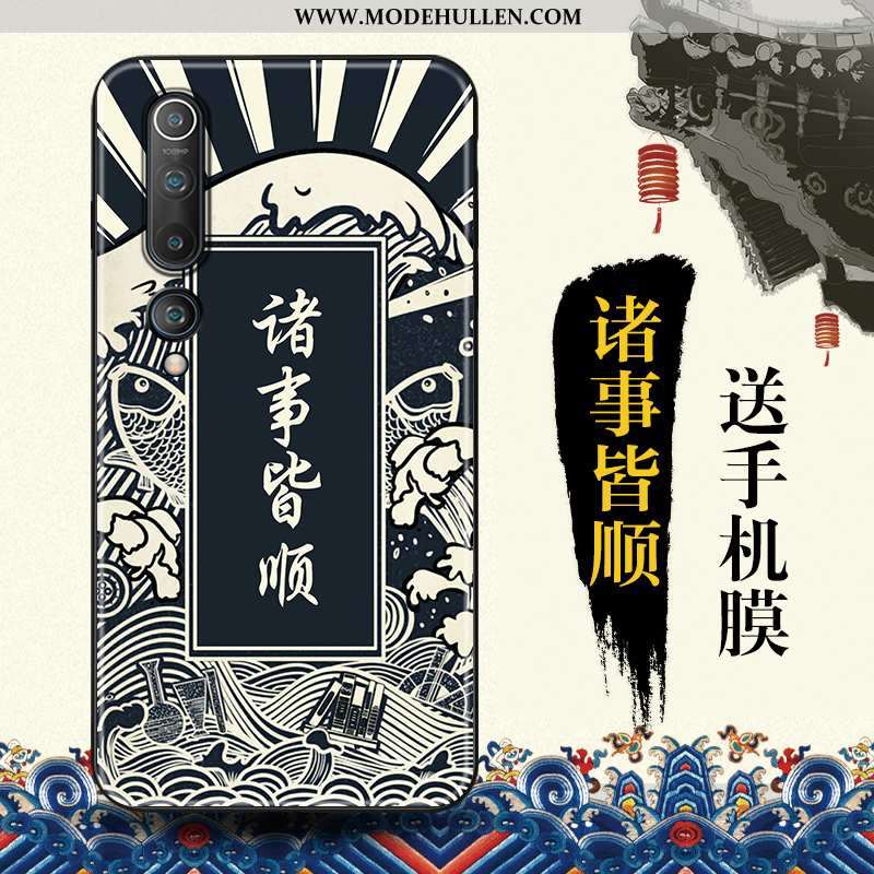 Hülle Xiaomi Mi 10 Persönlichkeit Kreativ Chinesische Art Blau Angepasst Mini Case