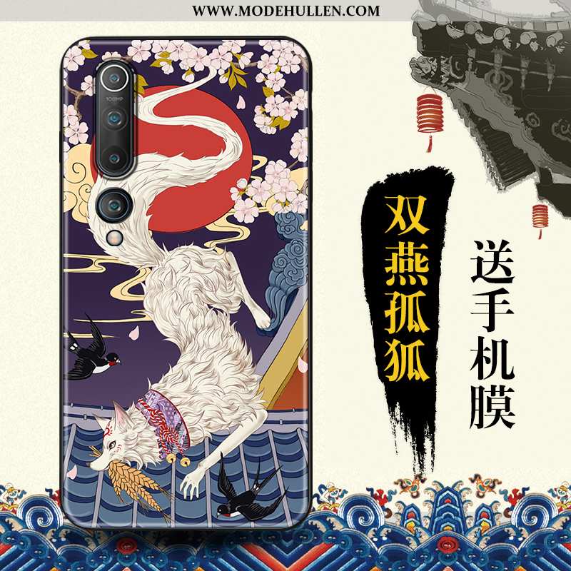 Hülle Xiaomi Mi 10 Persönlichkeit Kreativ Chinesische Art Blau Angepasst Mini Case