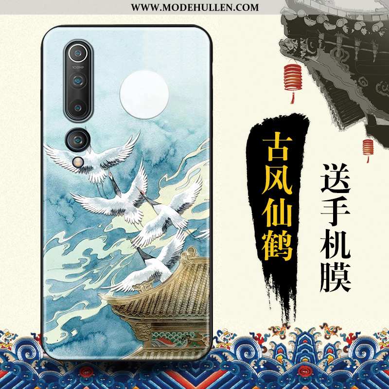 Hülle Xiaomi Mi 10 Persönlichkeit Kreativ Chinesische Art Blau Angepasst Mini Case