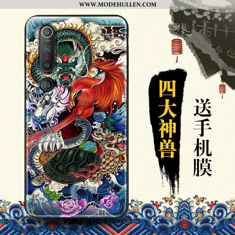 Hülle Xiaomi Mi 10 Persönlichkeit Kreativ Chinesische Art Blau Angepasst Mini Case