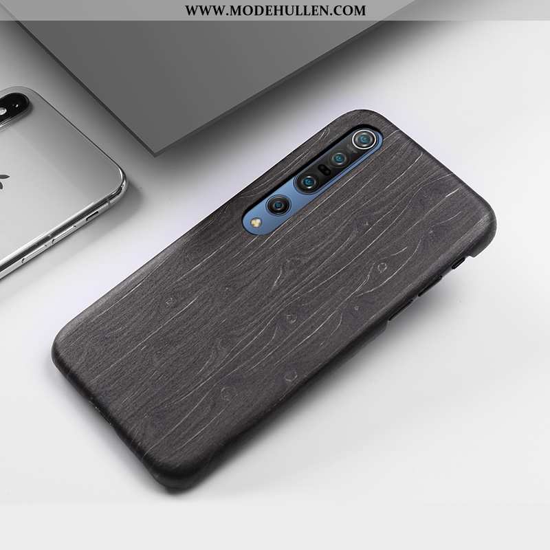 Hülle Xiaomi Mi 10 Pro Kreativ Aus Holz Case Handy Anti-sturz Rutschfest Schutz Braun