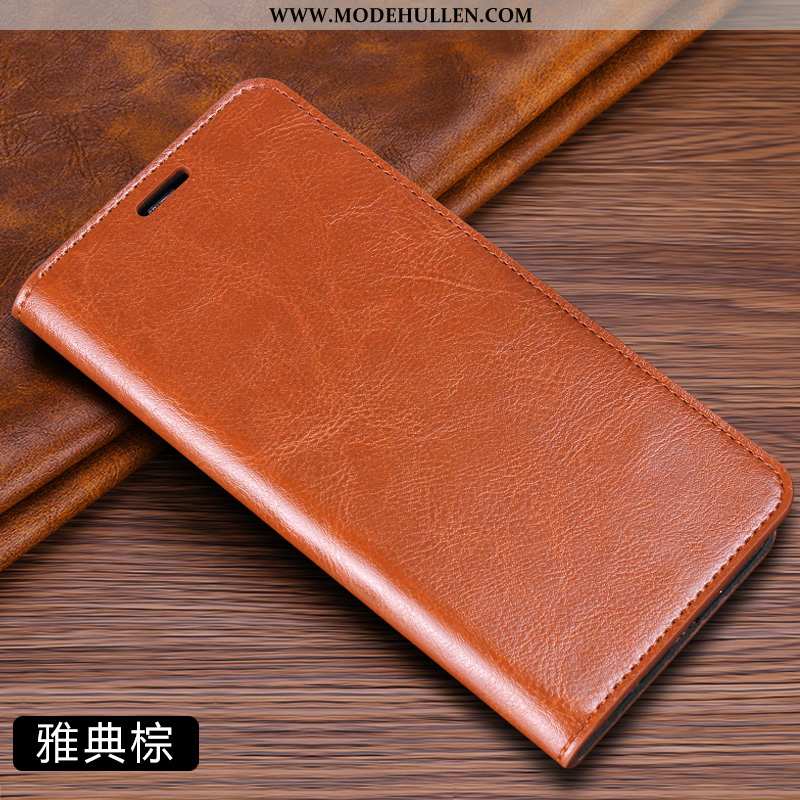 Hülle Xiaomi Mi 10 Pro Lederhülle Mini Rot Handy Folio Case Business Rote