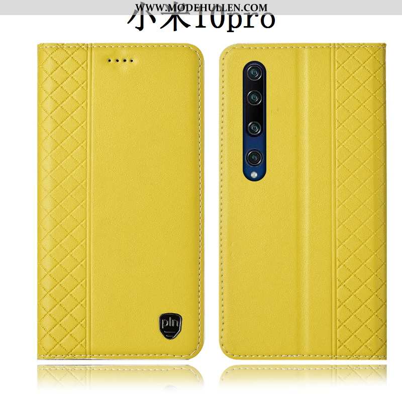 Hülle Xiaomi Mi 10 Pro Lederhülle Schutz Anti-sturz Alles Inklusive Jugend Handy Case Gelbe