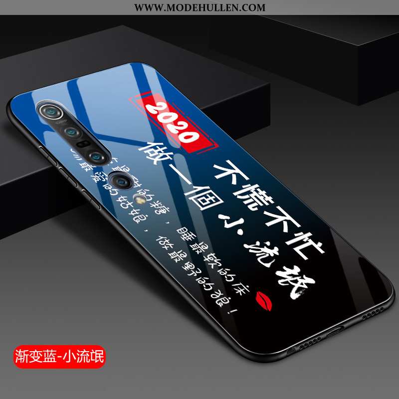 Hülle Xiaomi Mi 10 Pro Schutz Glas Anti-sturz Silikon Super Nubuck Schwarz
