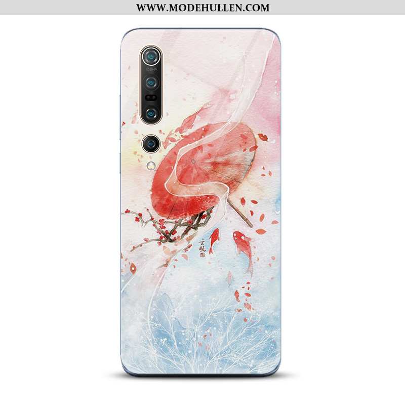 Hülle Xiaomi Mi 10 Pro Schutz Glas Blau Handy Landschaft Spiegel Kunst