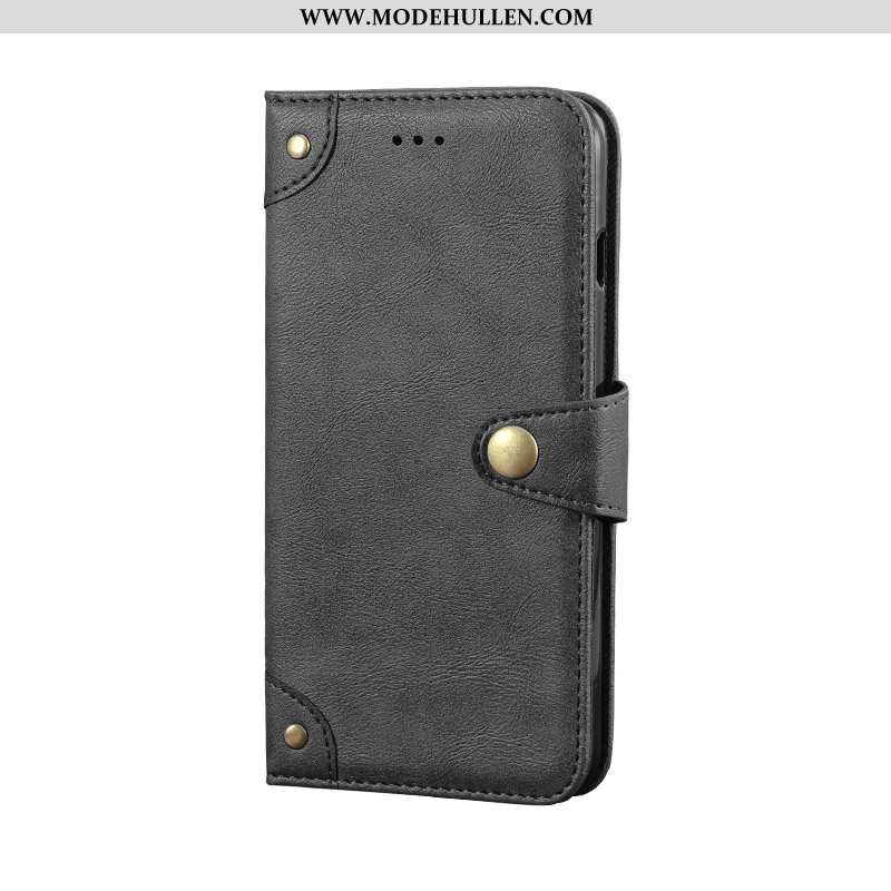 Hülle Xiaomi Mi 10 Pro Schutz Lederhülle Einfassung Trend Weiche Case Schwarz