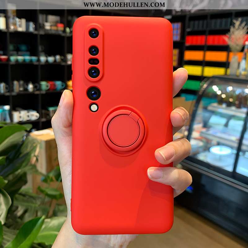 Hülle Xiaomi Mi 10 Pro Silikon Schutz Case Mini Ring Magnetismus Weiße