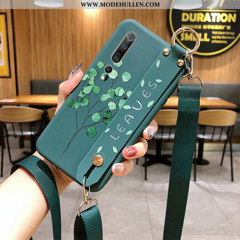 Hülle Xiaomi Mi 10 Pro Weiche Grün Handy Blumen Blätter Case Weiße