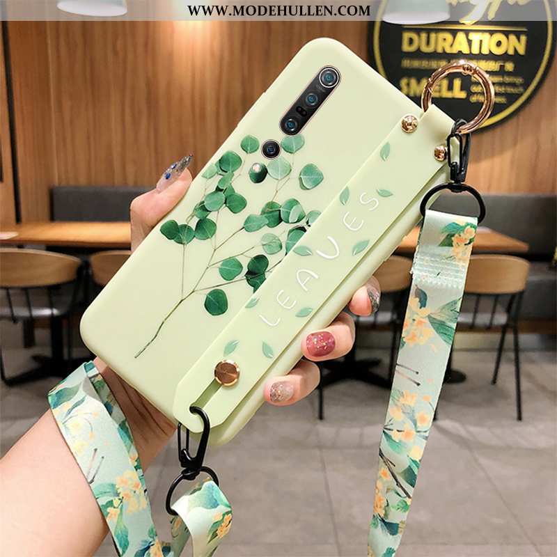 Hülle Xiaomi Mi 10 Pro Weiche Grün Handy Blumen Blätter Case Weiße