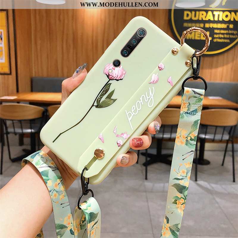 Hülle Xiaomi Mi 10 Pro Weiche Grün Handy Blumen Blätter Case Weiße