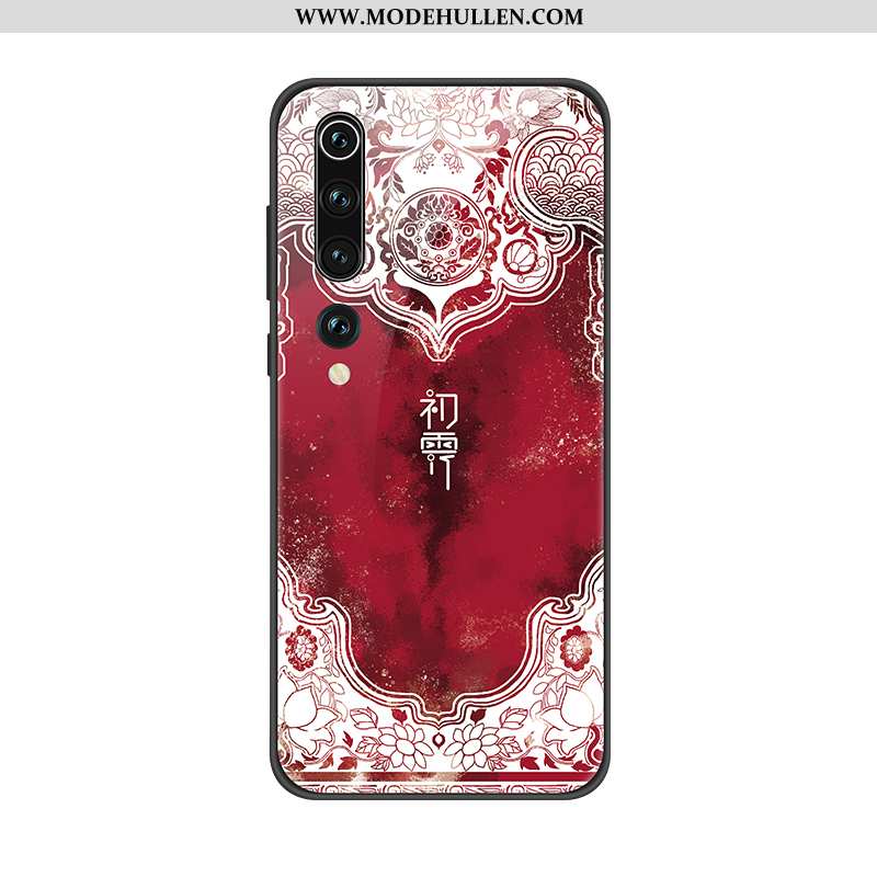 Hülle Xiaomi Mi 10 Schutz Glas Netto Rot Handy High-end Rot Kreativ Rote