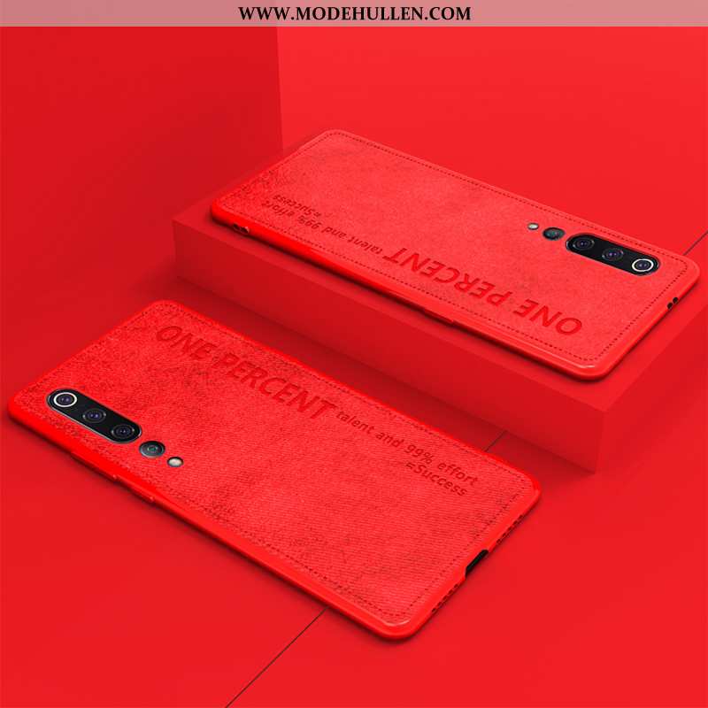 Hülle Xiaomi Mi 10 Schutz Lederhülle Rot Weiche Retro Mini Rote