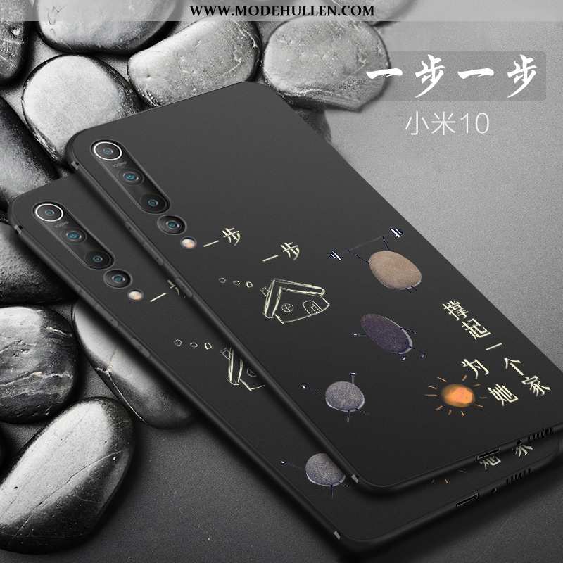 Hülle Xiaomi Mi 10 Silikon Schutz Alles Inklusive Nubuck Dünne Trend Mini Schwarz