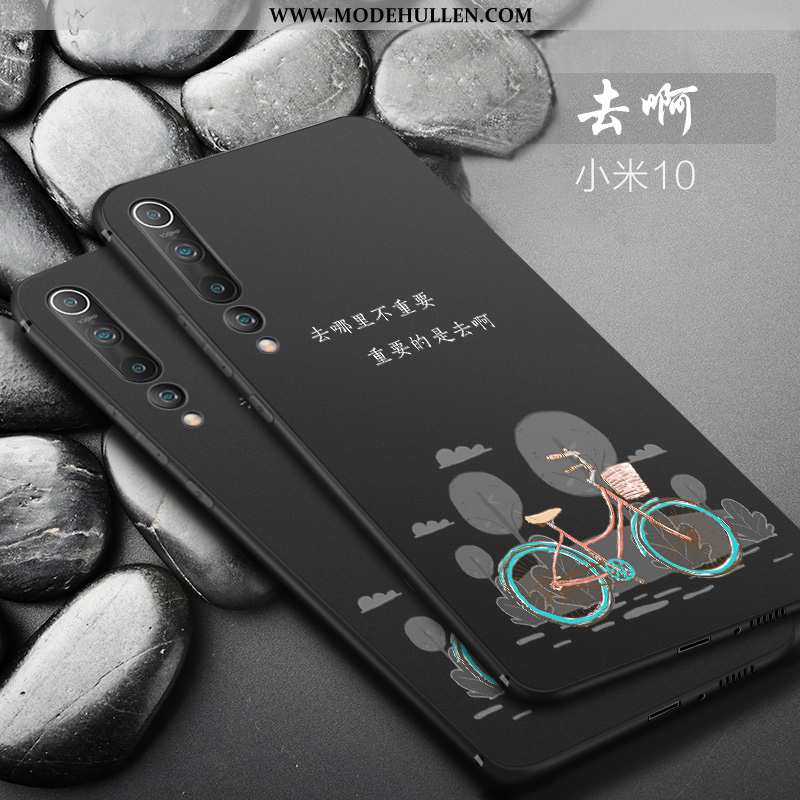 Hülle Xiaomi Mi 10 Silikon Schutz Alles Inklusive Nubuck Dünne Trend Mini Schwarz