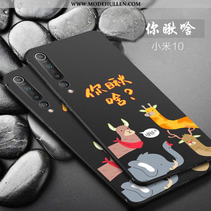 Hülle Xiaomi Mi 10 Silikon Schutz Alles Inklusive Nubuck Dünne Trend Mini Schwarz