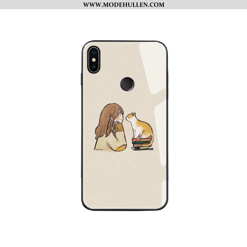 Hülle Xiaomi Mi 8 Karikatur Nette Katzen Gelb Temperieren Jugend Kreativ Gelbe